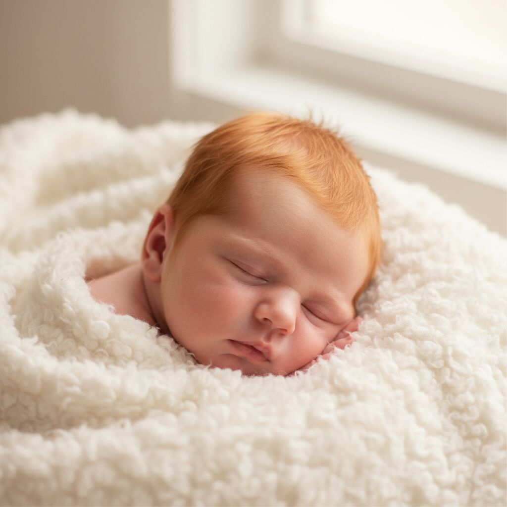 photo bébé roux naissance