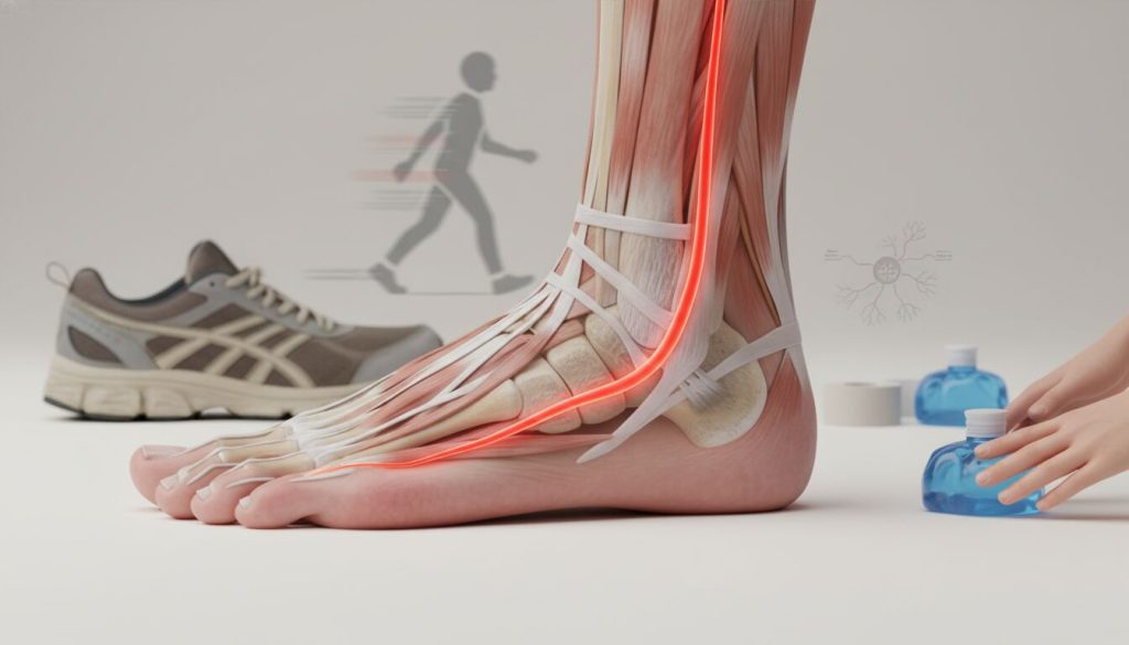 douleur sur le côté extérieur du pied nerf sural